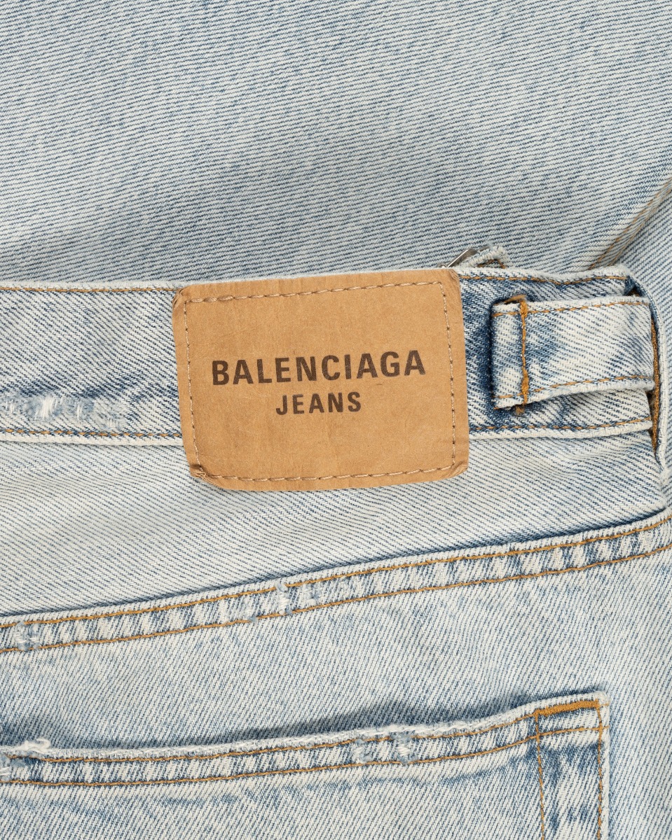 Balenciaga drop crotch waist buckled baggy denim thumbnail