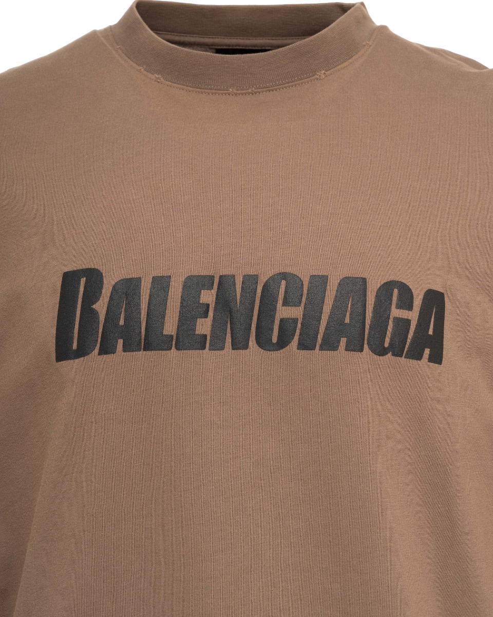 Balenciaga brown logo long sleeve t-shirt thumbnail