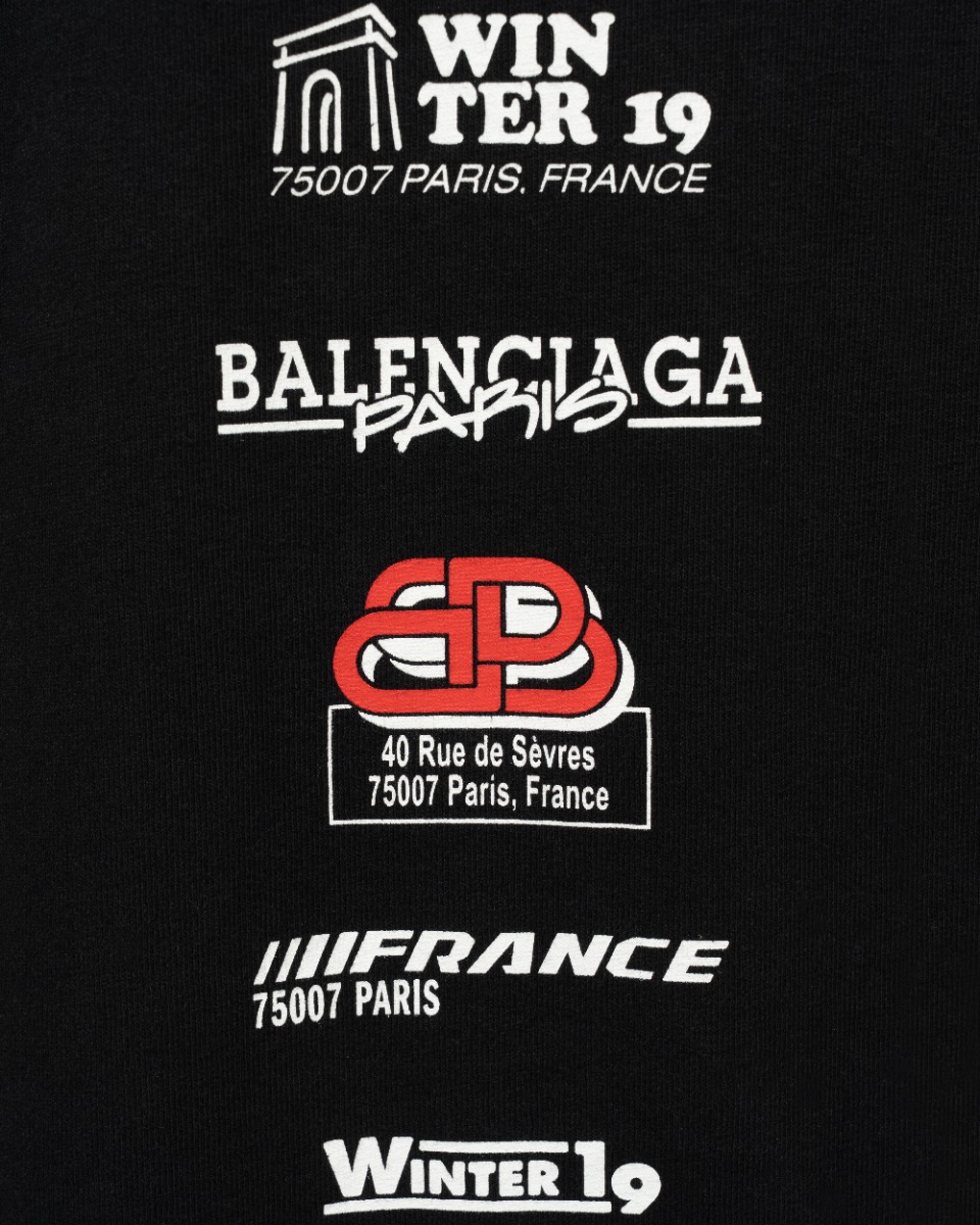 Balenciaga logo list mockneck long sleeve t-shirt thumbnail