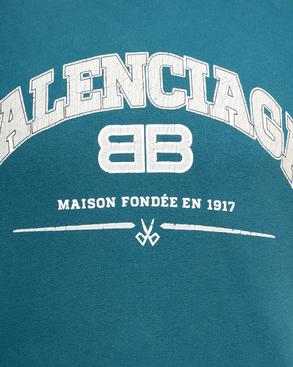 Balenciaga "Maison Fondèe En 1917" turquoise hoodie thumbnail