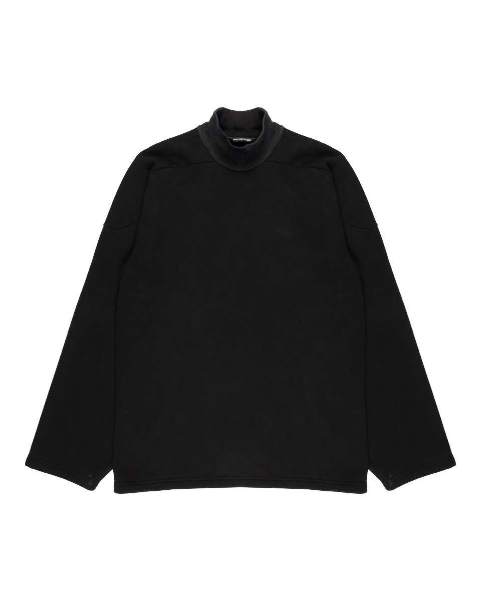 Balenciaga mock neck fleece sweatshirt thumbnail