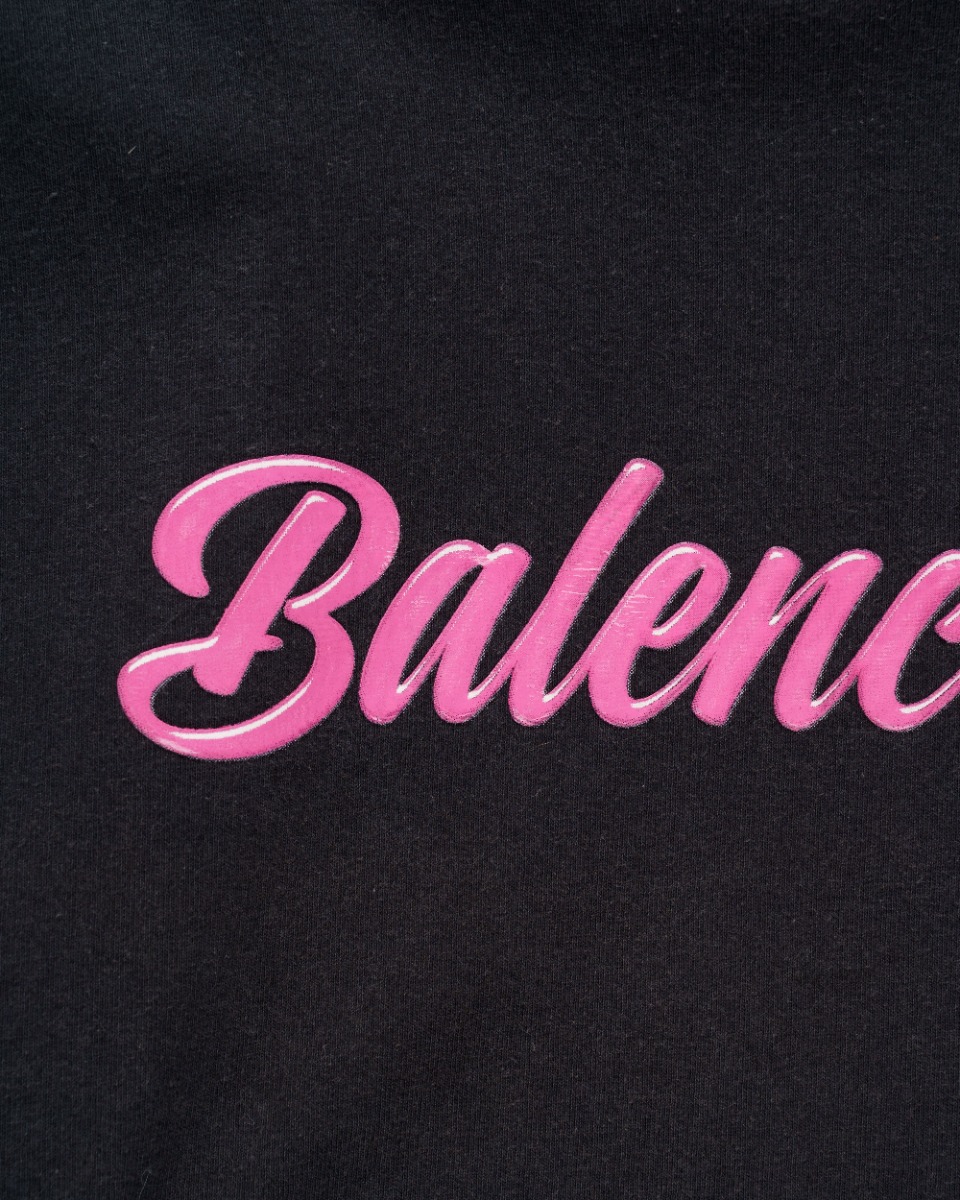 Balenciaga pink glossy back-pulled t-shirt thumbnail