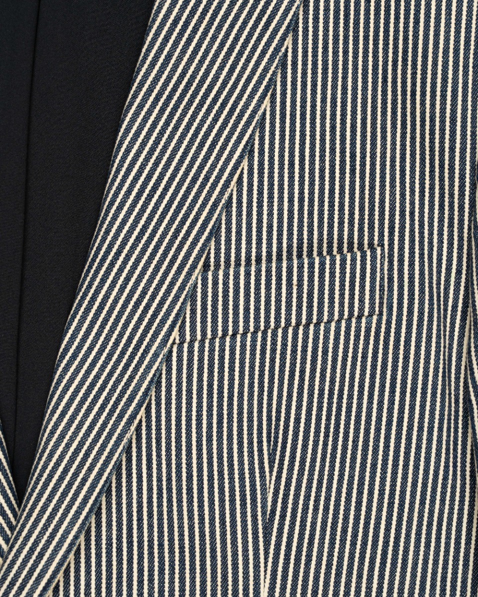 Balenciaga single-breasted striped blazer jacket thumbnail