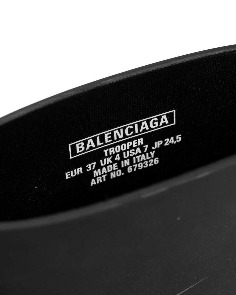 Balenciaga Trooper rubber black boots thumbnail