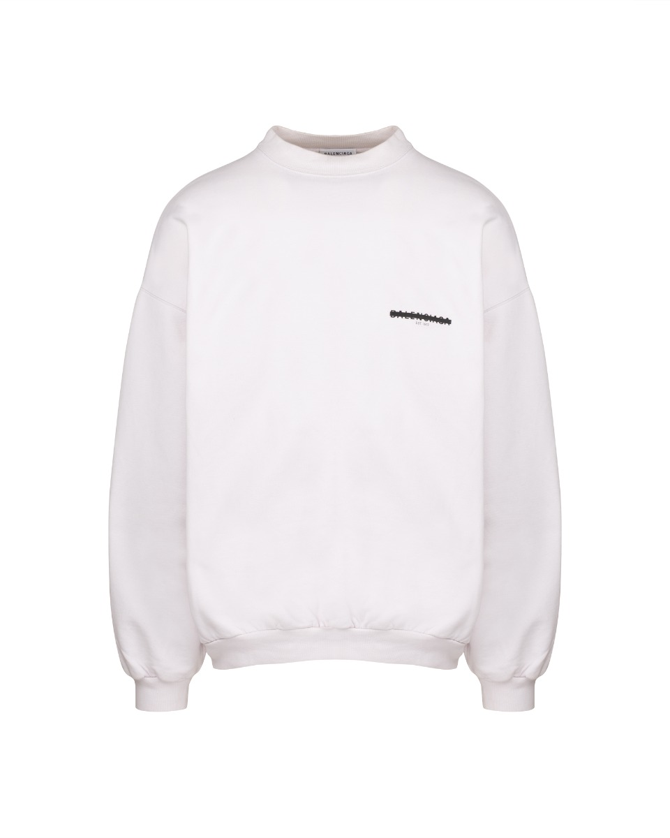 Balenciaga White Strike 1917 oversized crewneck sweatshirt thumbnail