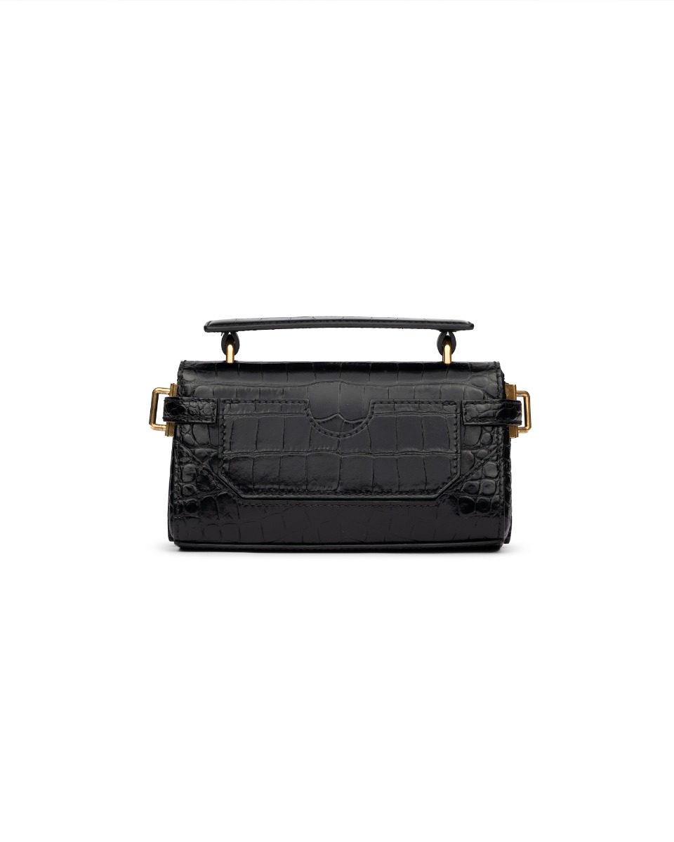 Balmain B-Buzz 19 crocodile-embossed shoulder bag thumbnail