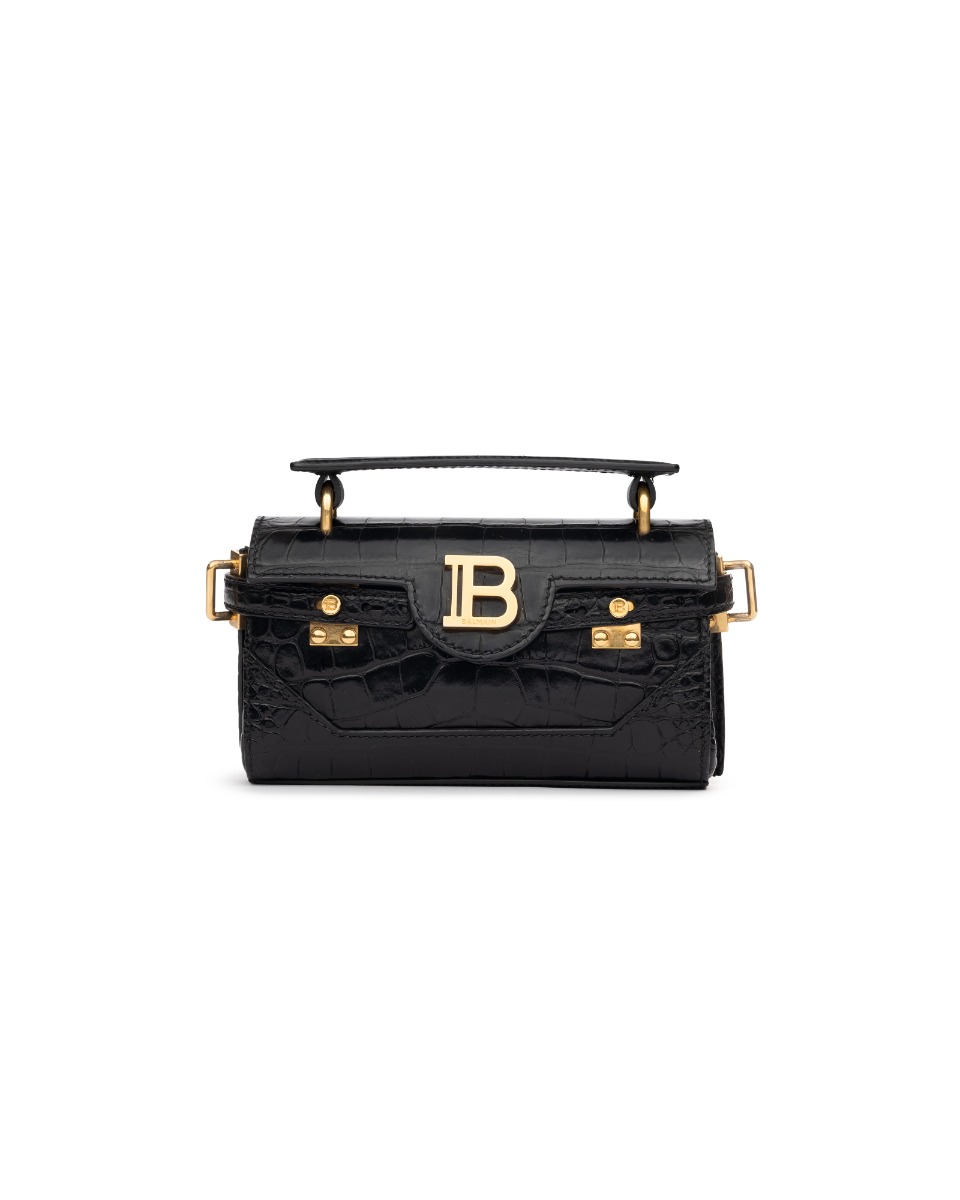 Balmain B-Buzz 19 crocodile-embossed shoulder bag thumbnail