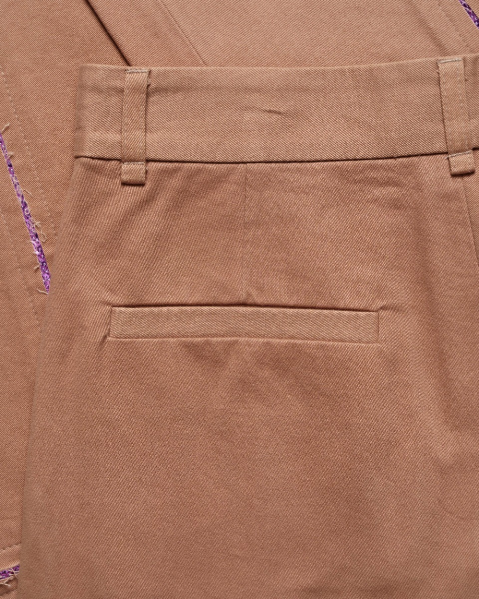 BLUEMARBLE sequin slit beige pants thumbnail