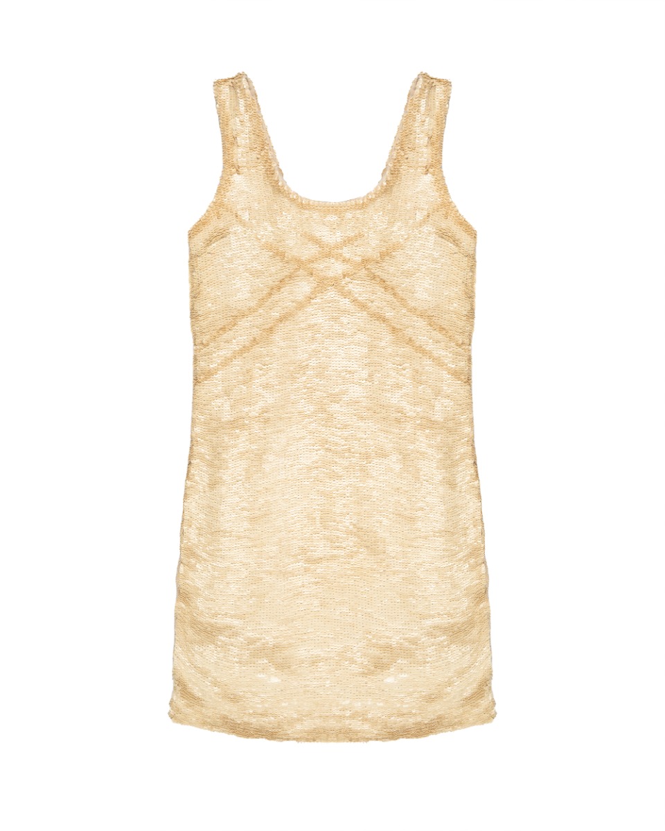 Blumarine sequin-emebellished cream mini dress thumbnail