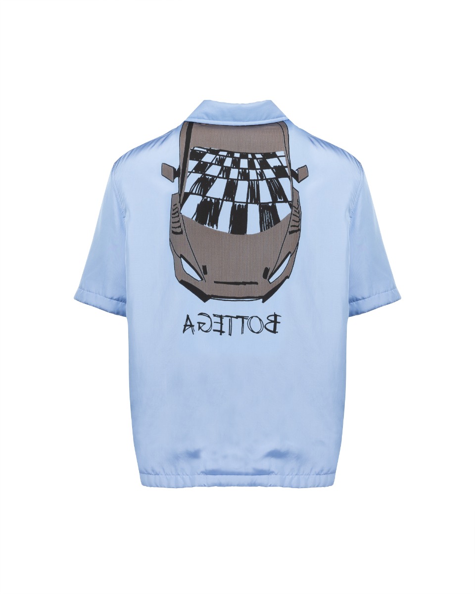 Bottega Veneta car print bowling shirt thumbnail