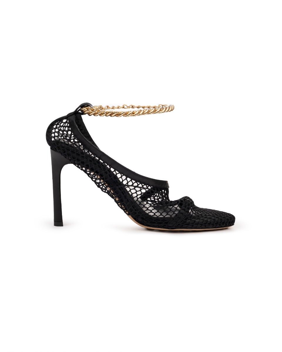 Bottega Veneta chain-trimmed mesh pump heels thumbnail