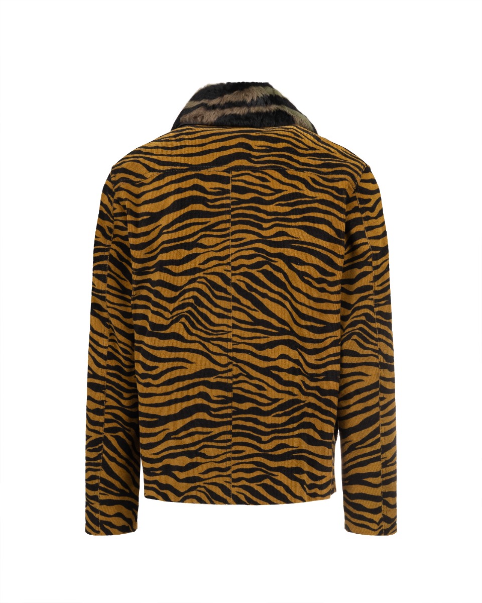 Bottega Veneta lamb shearing zebra pattern jacket thumbnail