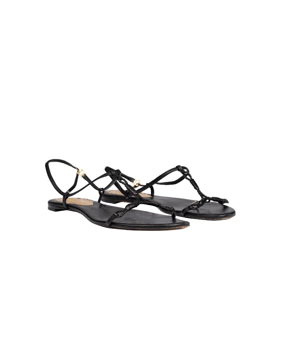 Bottega Veneta leather laced sandals thumbnail