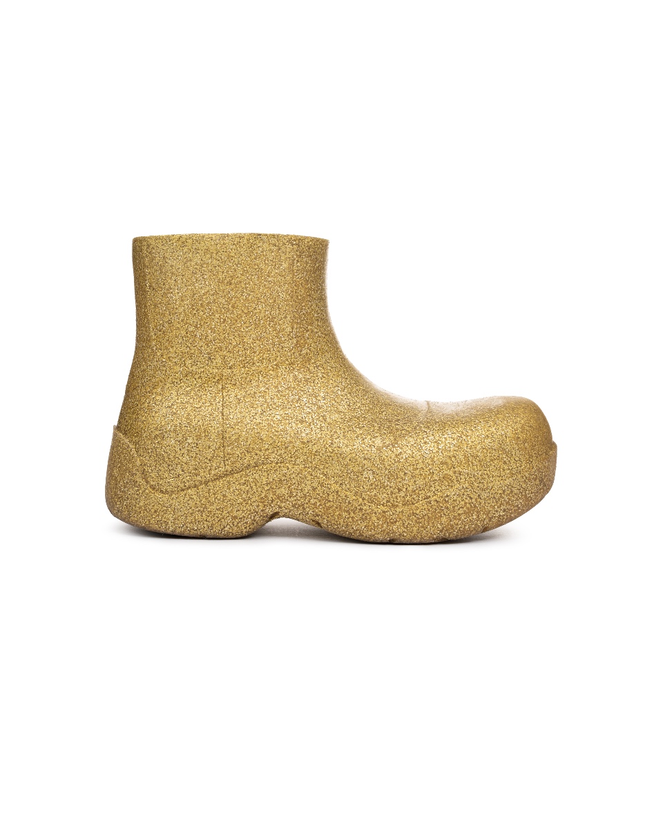 Bottega Veneta Puddle golden ankle boots thumbnail