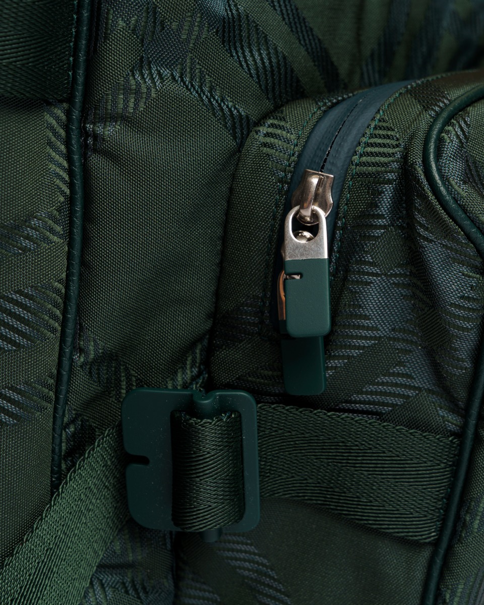 Burbbery Vine Green nylon-blend checked backpack thumbnail