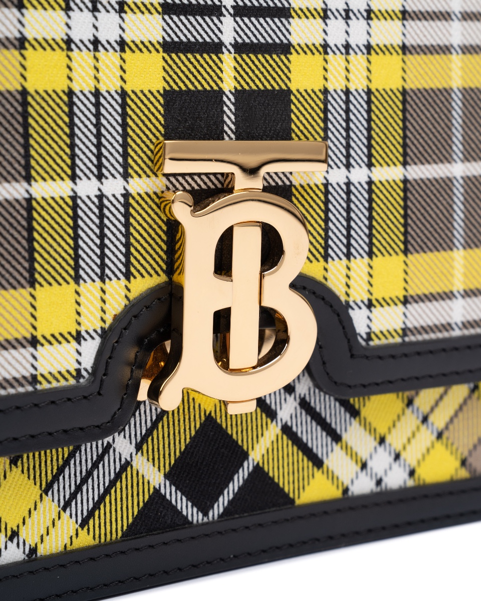 Burberry "TB" Tartan small black bag thumbnail
