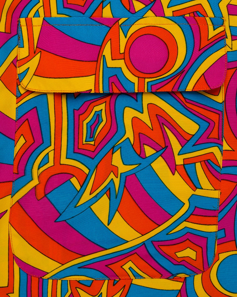 Burberry abstract motif button-up shirt thumbnail