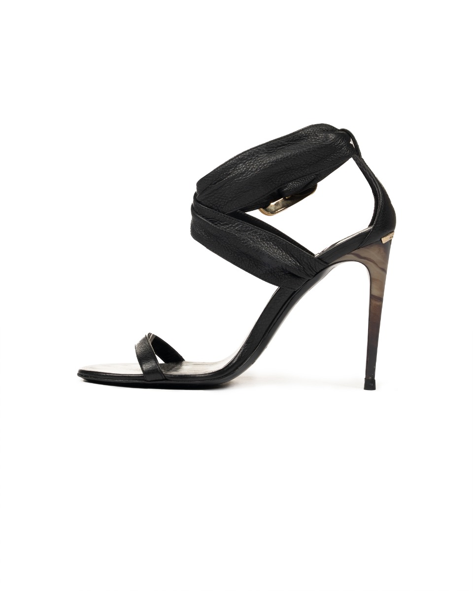 Burberry Marham buckle leather heel sandals thumbnail