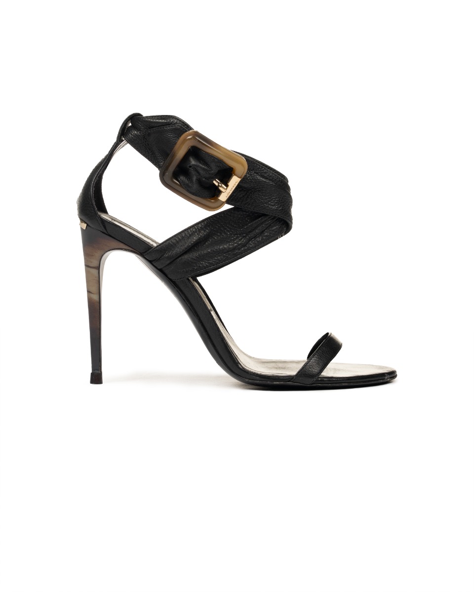 Burberry Marham buckle leather heel sandals thumbnail