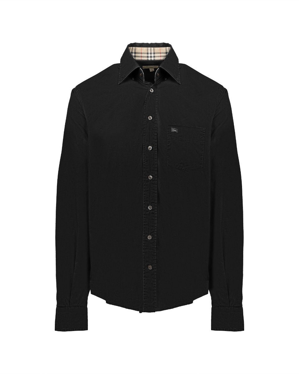 Burberry tartan collar chest pocket button-up shirt thumbnail