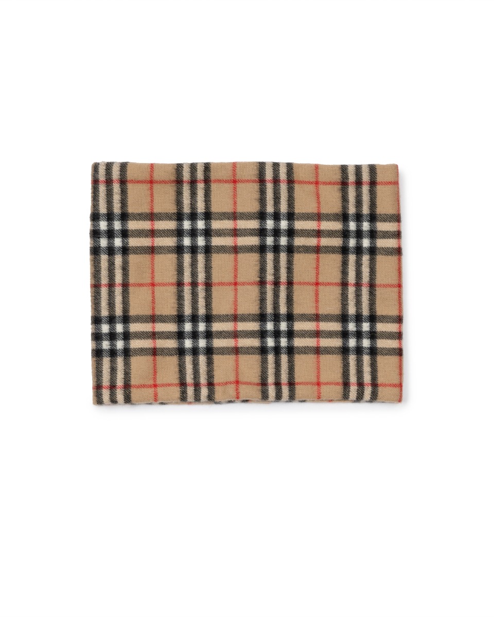 Burberry vintage check cashmere snood scarf thumbnail