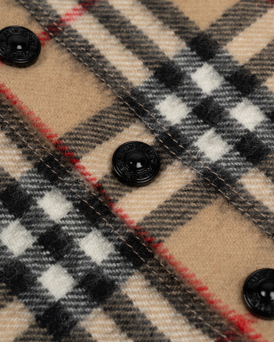 Burberry vintage check cashmere snood scarf thumbnail