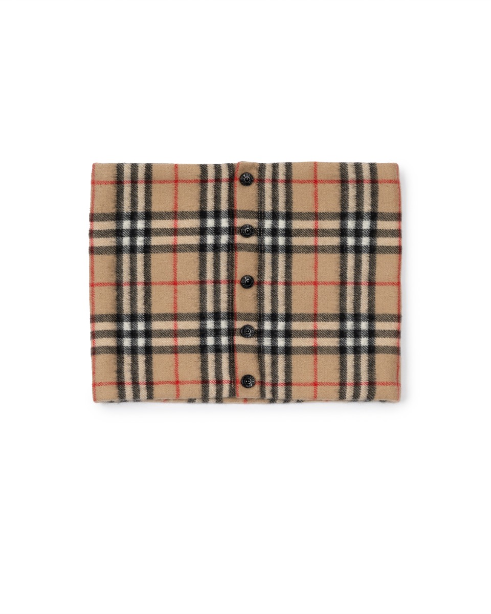 Burberry vintage check cashmere snood scarf thumbnail