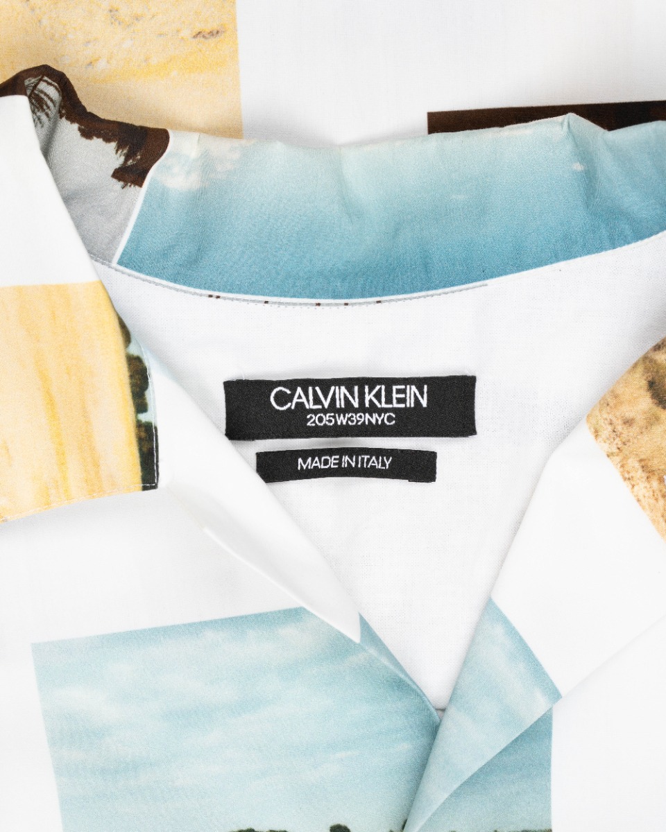 Calvin Klein 205W39NYC camp-collar printed poplin shirt thumbnail