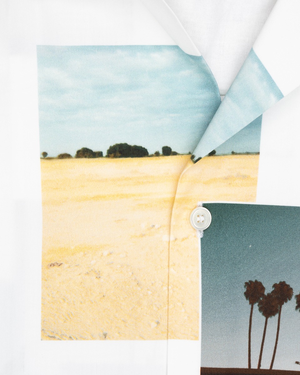 Calvin Klein 205W39NYC camp-collar printed poplin shirt thumbnail