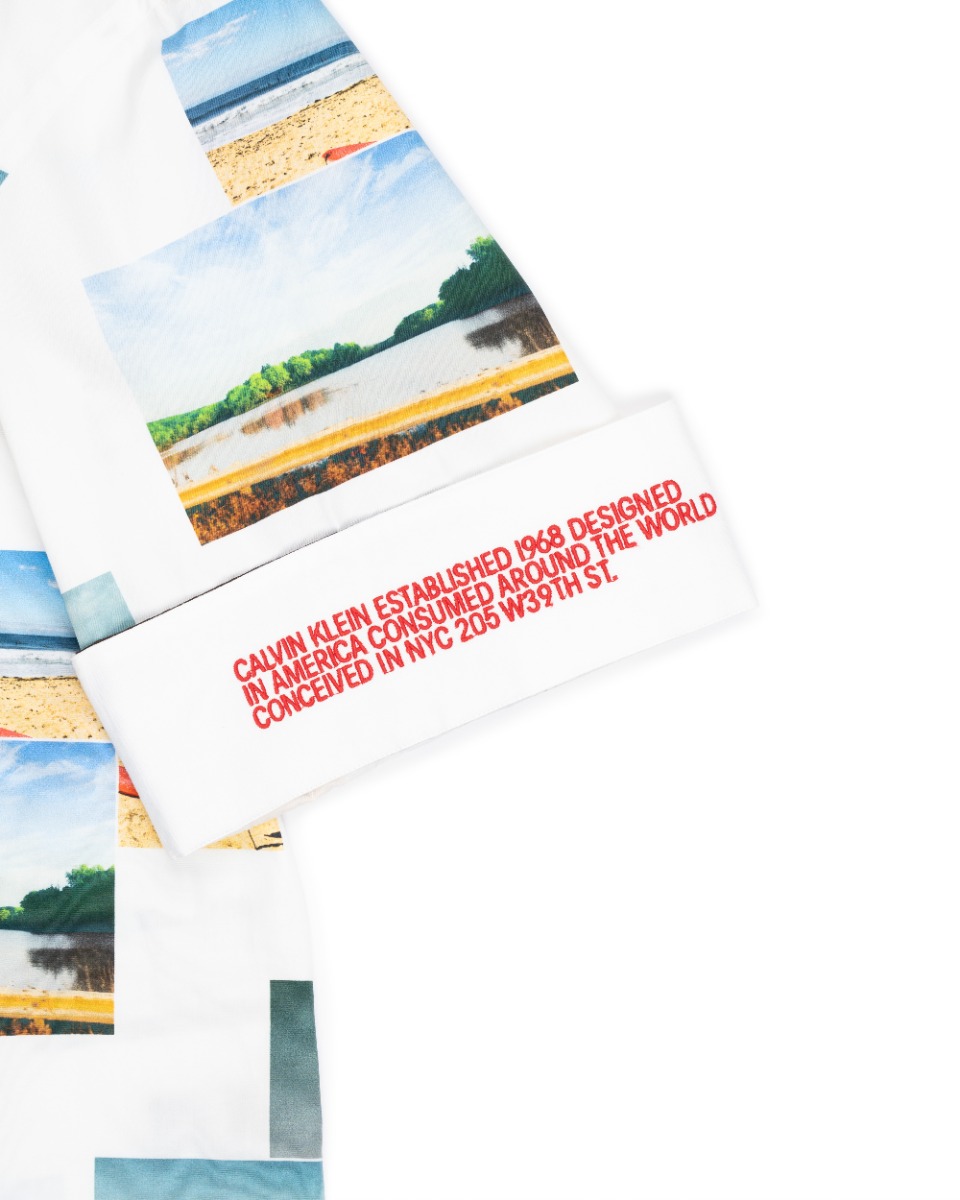 Calvin Klein 205W39NYC camp-collar printed poplin shirt thumbnail