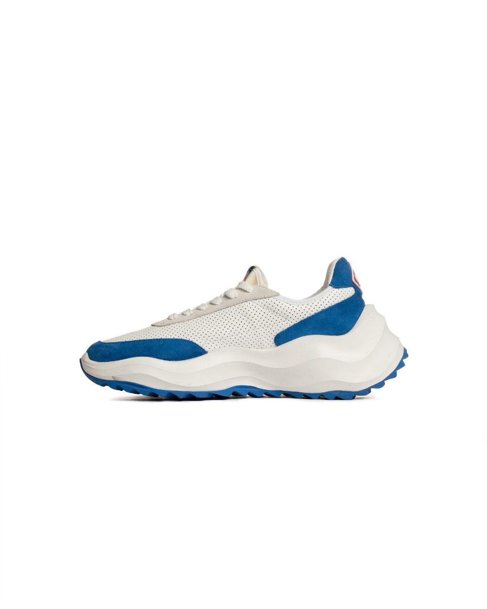 Casablanca Atlantis white & blue sport sneakers thumbnail