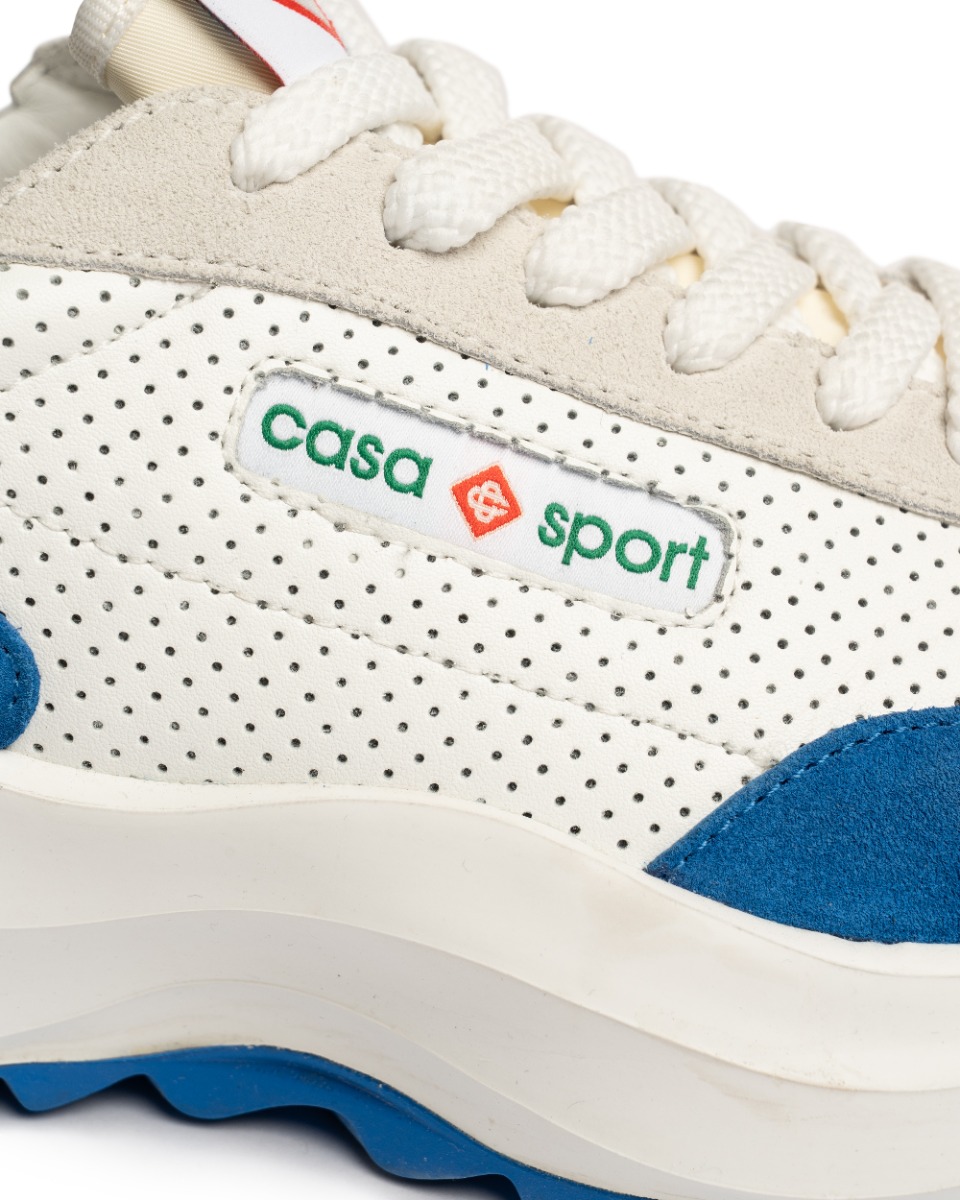 Casablanca Atlantis white & blue sport sneakers thumbnail