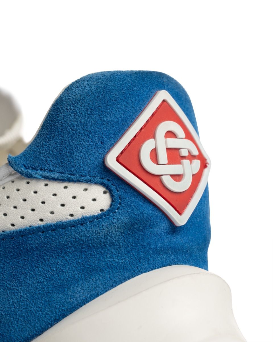 Casablanca Atlantis white & blue sport sneakers thumbnail