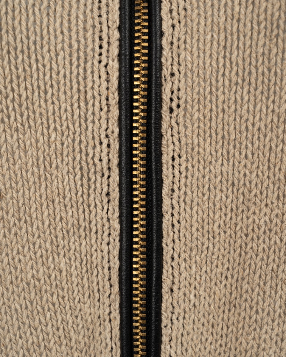 Celine knitted quater zip sweater thumbnail