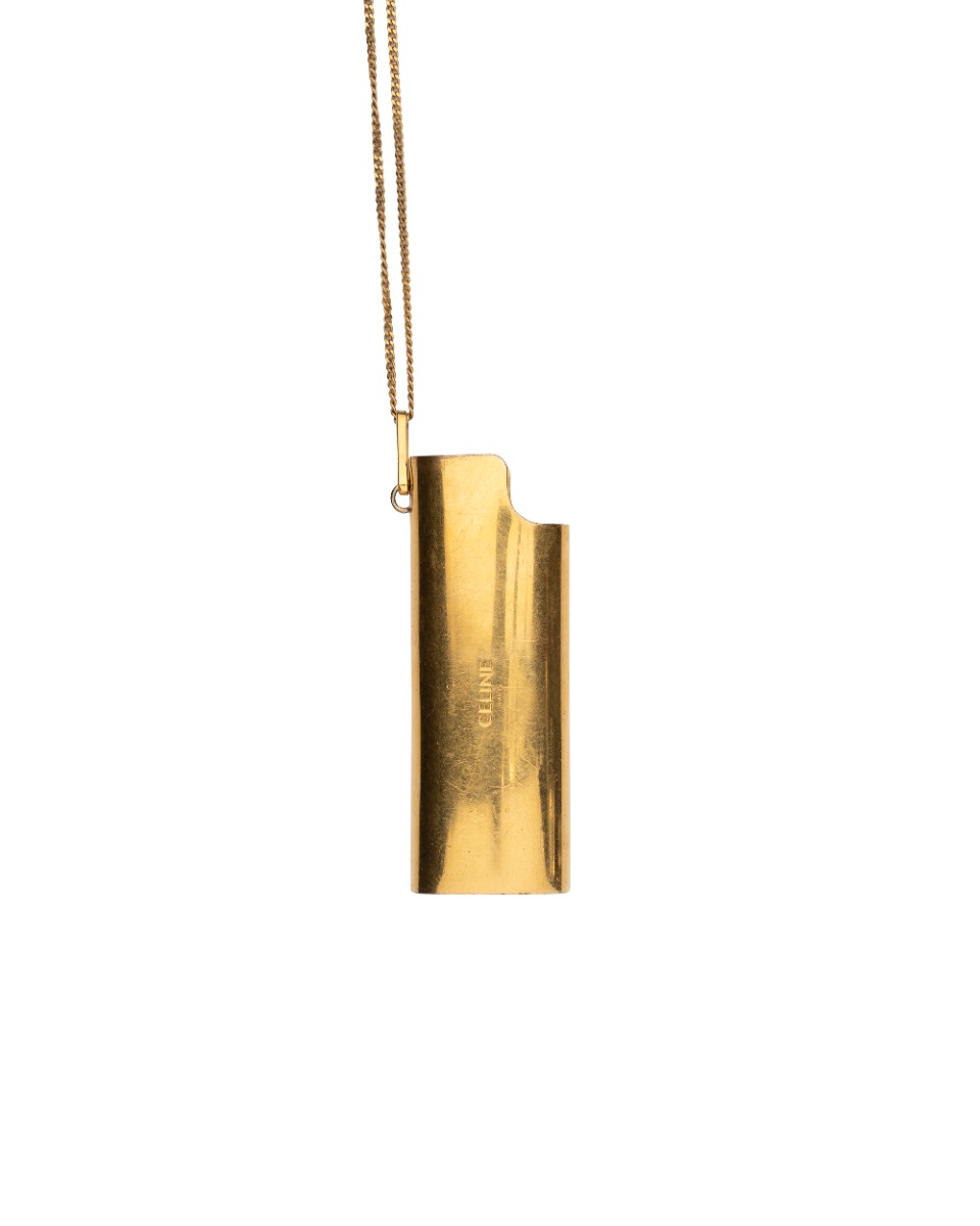 Celine lighter holder gold necklace thumbnail