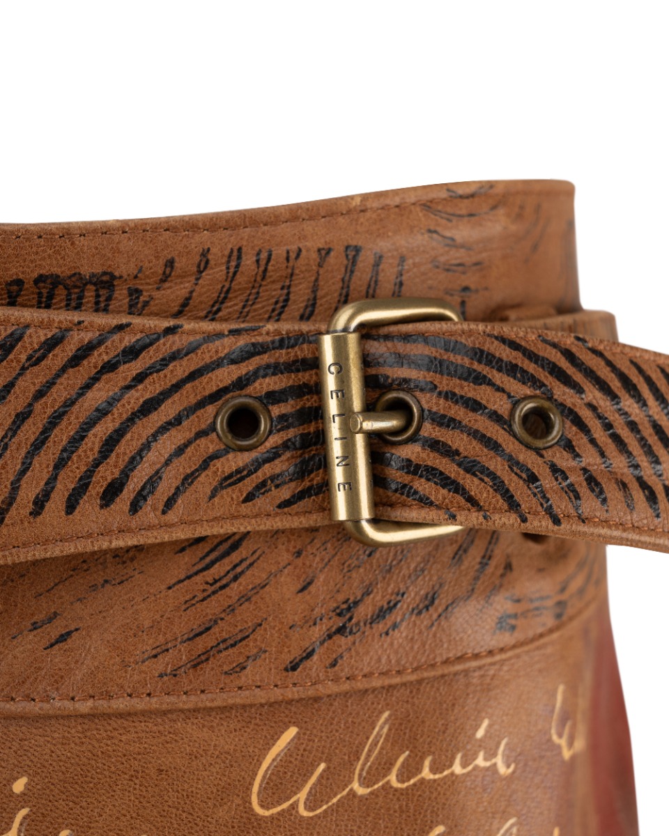 Celine safari printed leather pants thumbnail