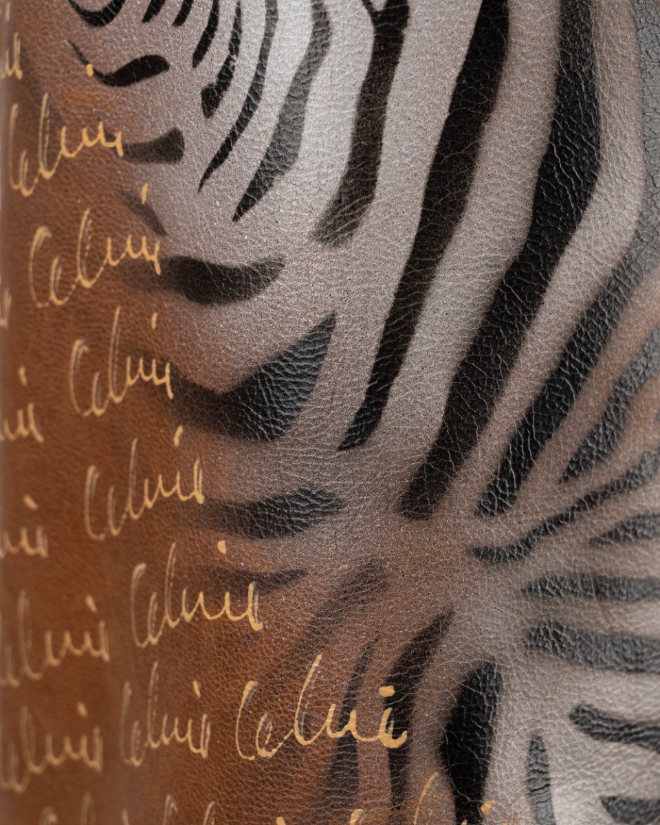 Celine safari printed leather pants thumbnail