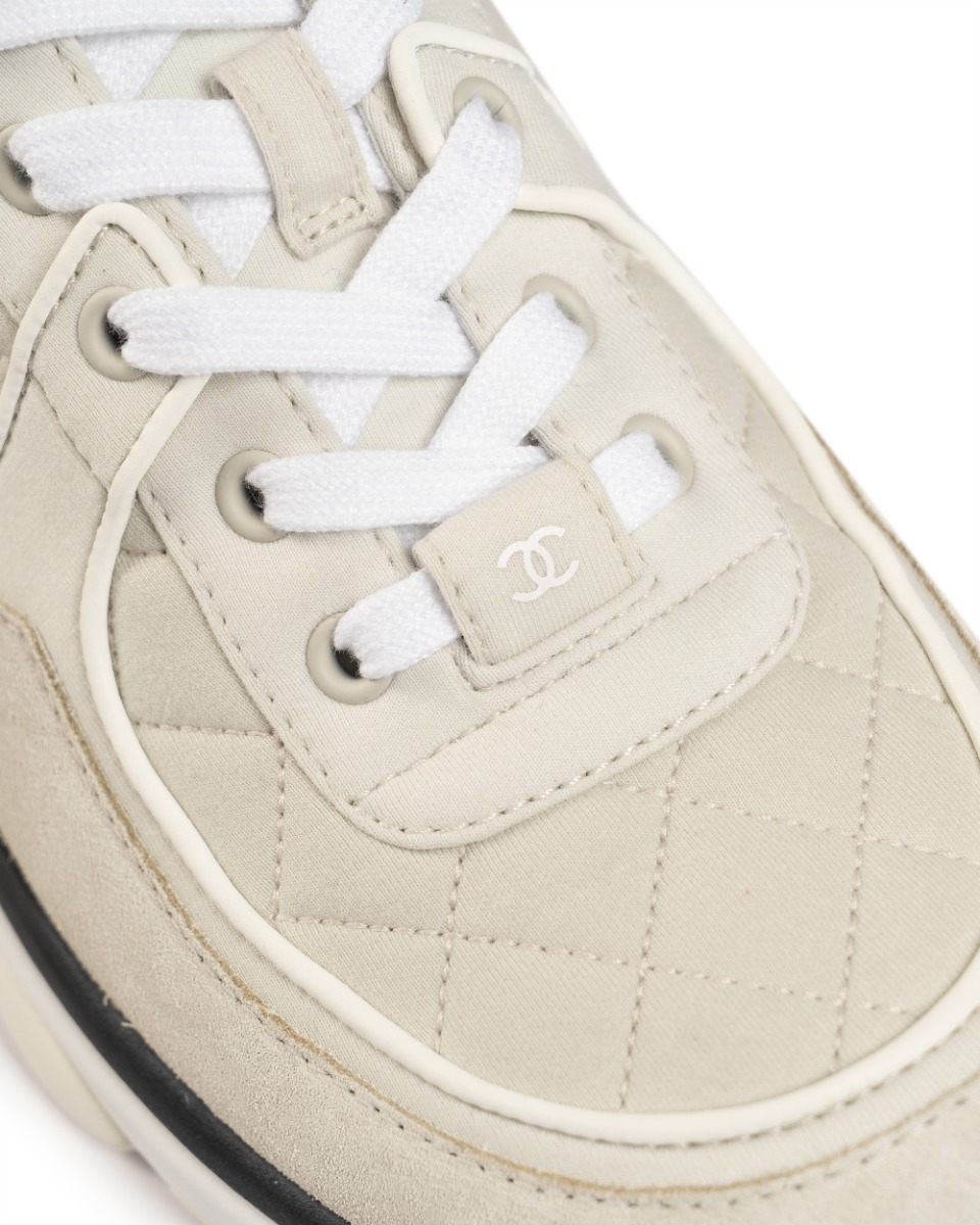 Chanel "CC" logo suede runner sneakers thumbnail