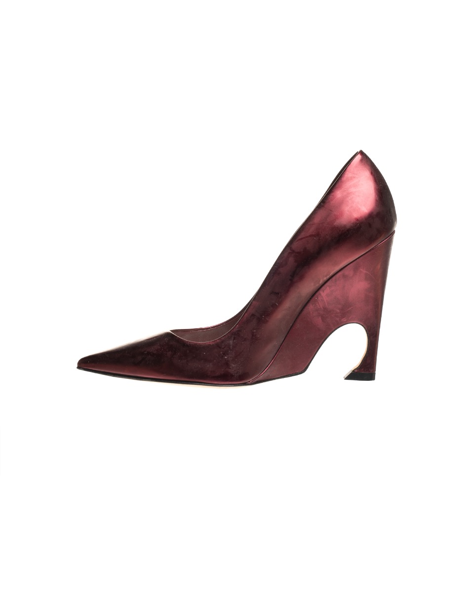 Christian Dior metallic red heels thumbnail