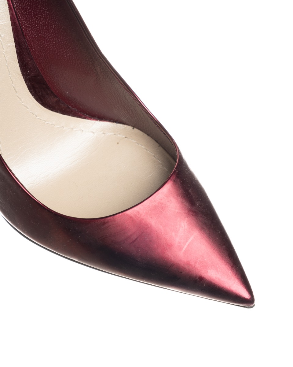 Christian Dior metallic red heels thumbnail