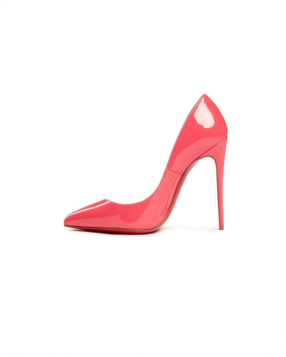 Christian Louboutin Pigalle 120 patent leather hot pink heels thumbnail