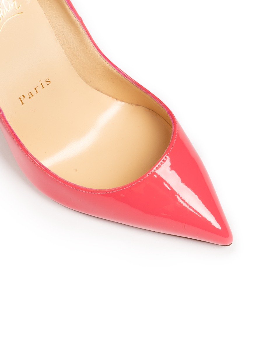 Christian Louboutin Pigalle 120 patent leather hot pink heels thumbnail