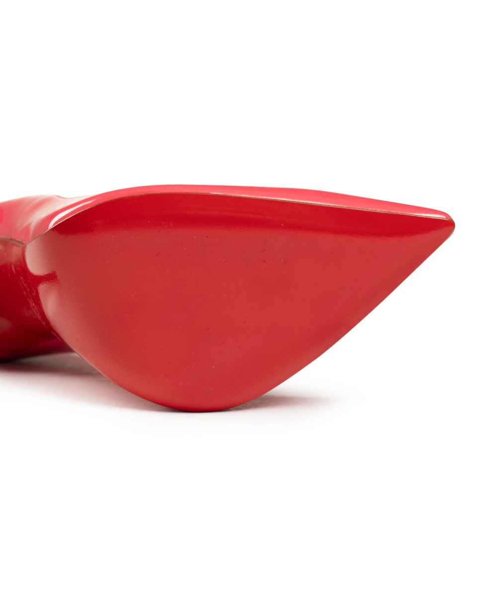 Christian Louboutin Pigalle 120 patent leather hot pink heels thumbnail