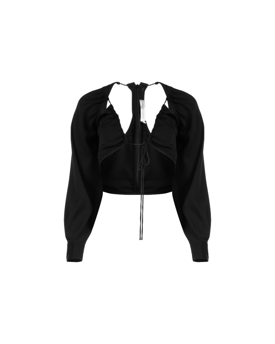 Christopher Esber ruched tie floating sleeve dress thumbnail