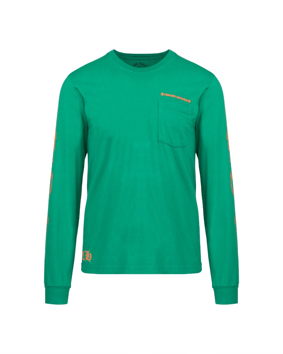 Chrome Hearts Exclusive Horseshoe logo green long sleeve t-shirt thumbnail