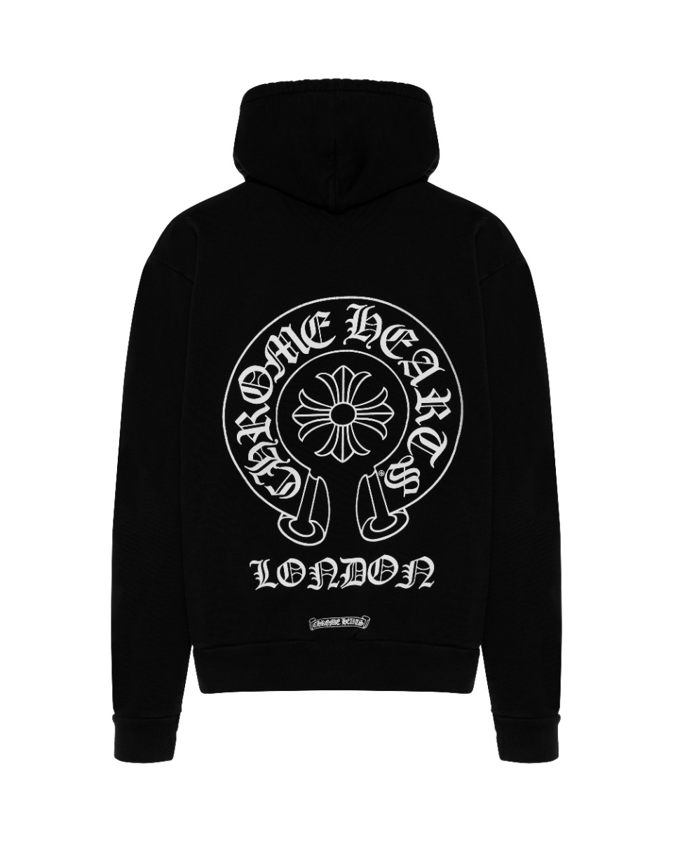 Chrome Hearts London Exclusive Horseshoe logo black hoodie thumbnail