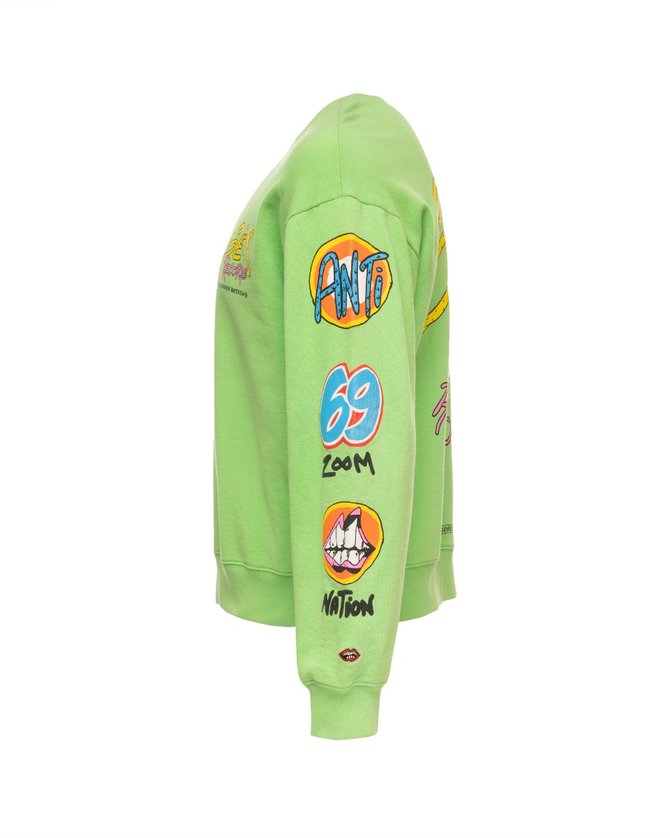 Chrome Hearts Matty Boy "Sex Records" green crewneck sweatshirt thumbnail