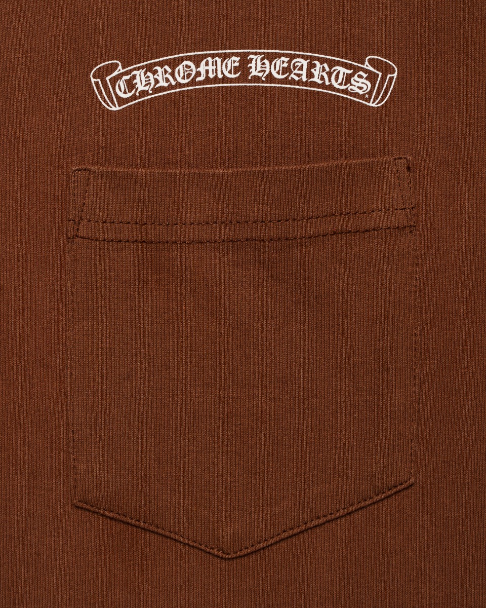 Chrome Hearts x Matty Boy "Structure" brown pocket logo t-shirt thumbnail