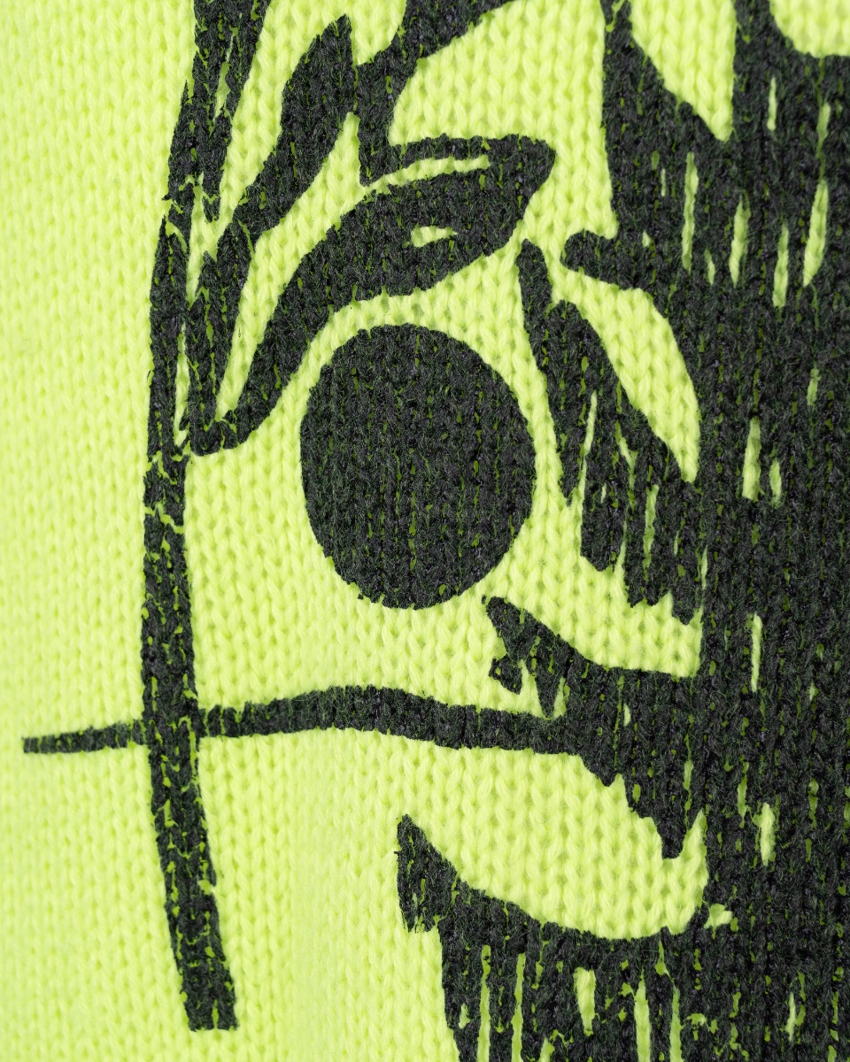 Comme des Garçons x Paul Morrison "Jingle Flowers" neon sweater thumbnail