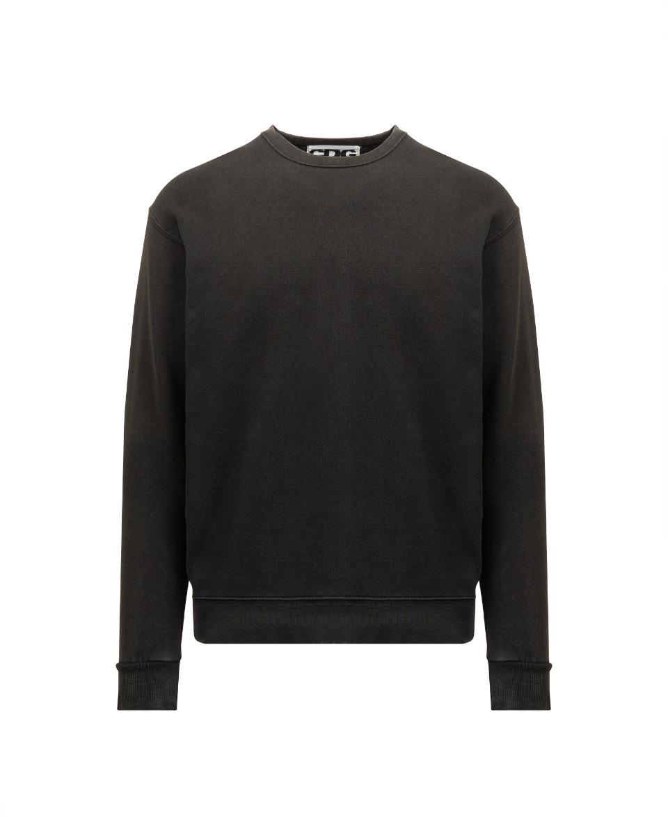 COMME des GARÇONS CDG logo washed black crewneck sweatshirt thumbnail